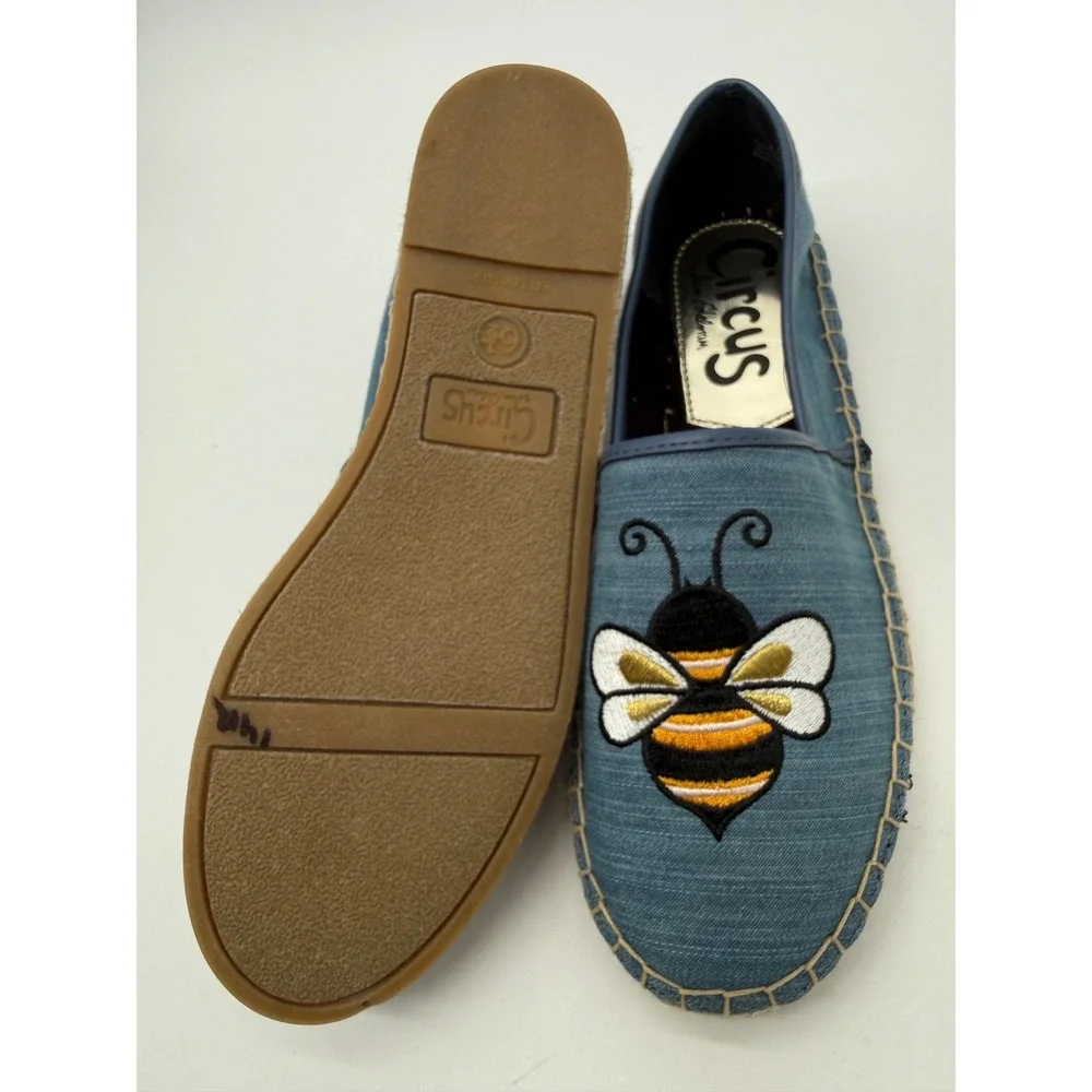 Circus by Sam Edelman Espadrilles Womens 6.5 Blue Excellent Bee Crown Denim